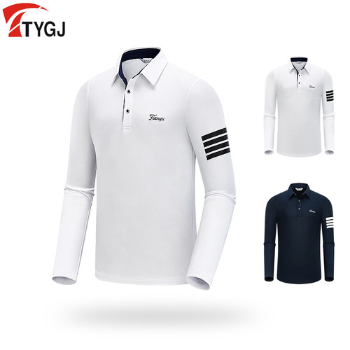 男士长袖POLO衫修身舒适运动休闲