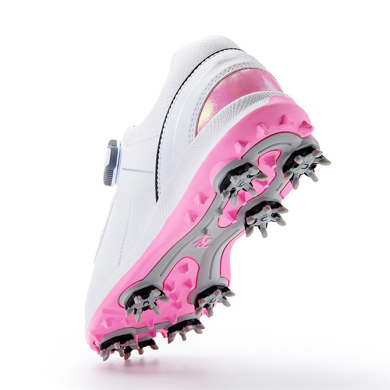 여성용 골프화 방수화 회전 버클 끈 미끄럼 방지 밑창 이동식 스파이크 경량 캐주얼 운동화