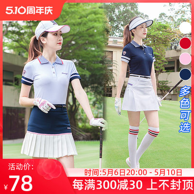 高尔夫服装女短袖t恤2022polo