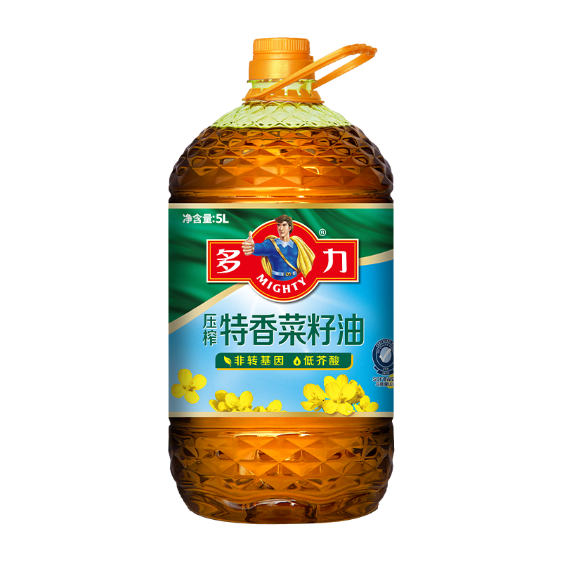 【官方旗舰店】多力特香菜籽油5L家用食用油,粮油调味/速食/干货/烘焙,菜籽油,淘宝优惠券,粉丝福利购,淘宝优惠卷