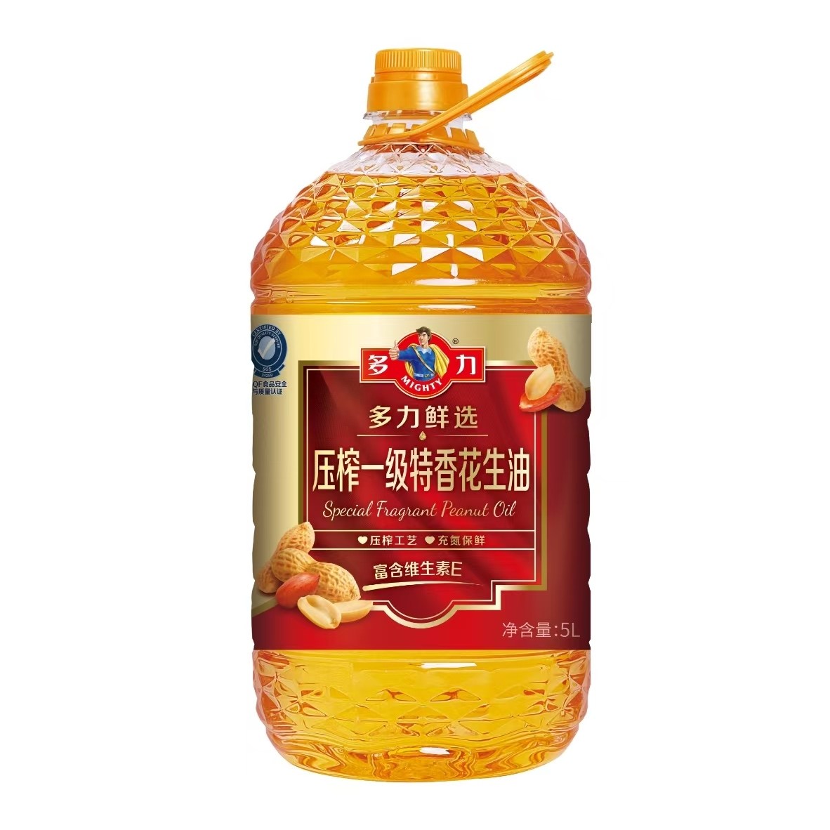 【官方旗舰店】多力鲜选压榨一级花生油5L,粮油调味/速食/干货/烘焙,花生油,淘宝优惠券,粉丝福利购,淘宝优惠卷