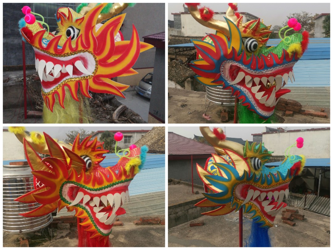 小号儿童龙灯 社火龙头龙身 龙灯铁丝 舞龙道具 舞龙表演全套仿真