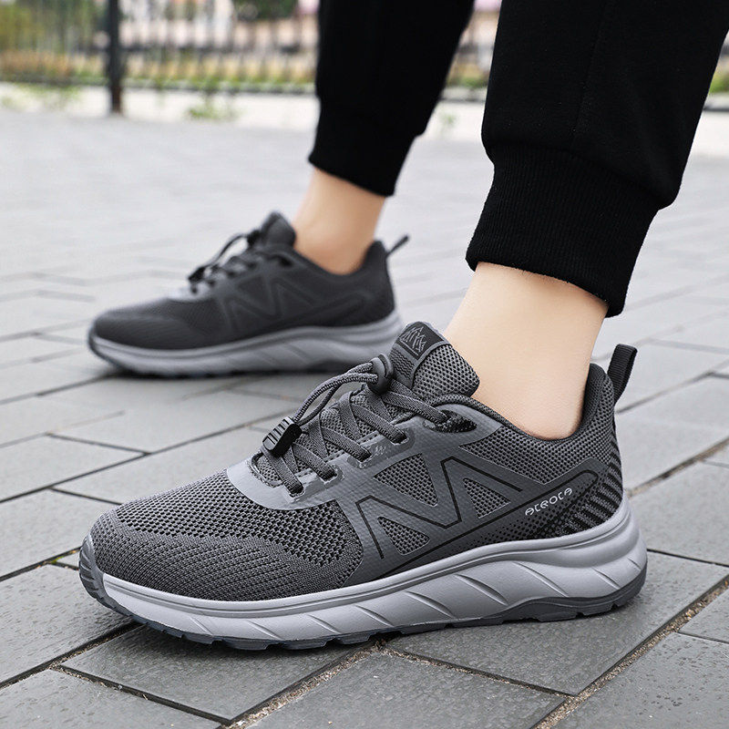 春秋款运动鞋男飞织透气健步鞋轻便防滑软底中老年爸爸休闲鞋男鞋,流行男鞋,健步鞋,淘宝优惠券,粉丝福利购,淘宝优惠卷