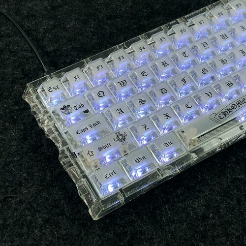高透PC克罗心键帽透光适配磁轴EV63迈从Ace68前行者X87 MADE68ATK