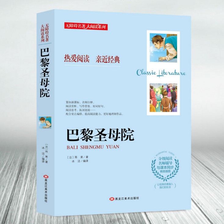 巴黎圣母院正版无障碍阅读初中生青少年小学三四五六七八九年级课外书读物插图版世界名著注释旁注阅读赏析好词好句拓展阅读训练