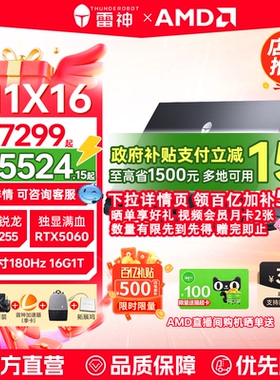 【百亿500+国补15%】雷神猎刃 911X16锐龙R7 H 255 RTX5060 16英寸电竞游戏本笔记本电脑以旧换新补贴官方