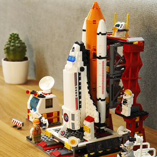 插积木男孩玩具 航天飞机儿童火箭模型礼物10 12岁益智力乐高拼装