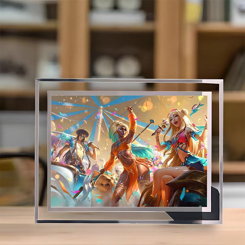 现货速发英雄联盟萨勒芬妮高颜值水晶相框送朋友闺蜜客厅卧室氛围