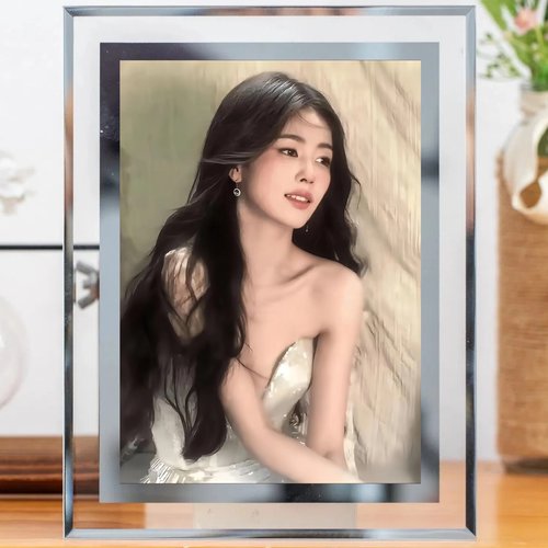白鹿周边跑男玻璃相框相片照片定制摆台摆件桌面画框生日礼物女友