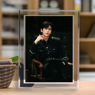 张凌赫明星周边水晶玻璃相框桌面摆件定制照片生日礼物送女生男生