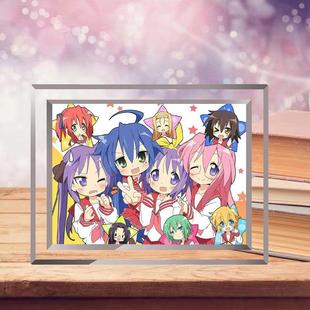 幸运星周边水晶相框定制照片生日礼物徽章摆件学生咕卡砖创意礼品