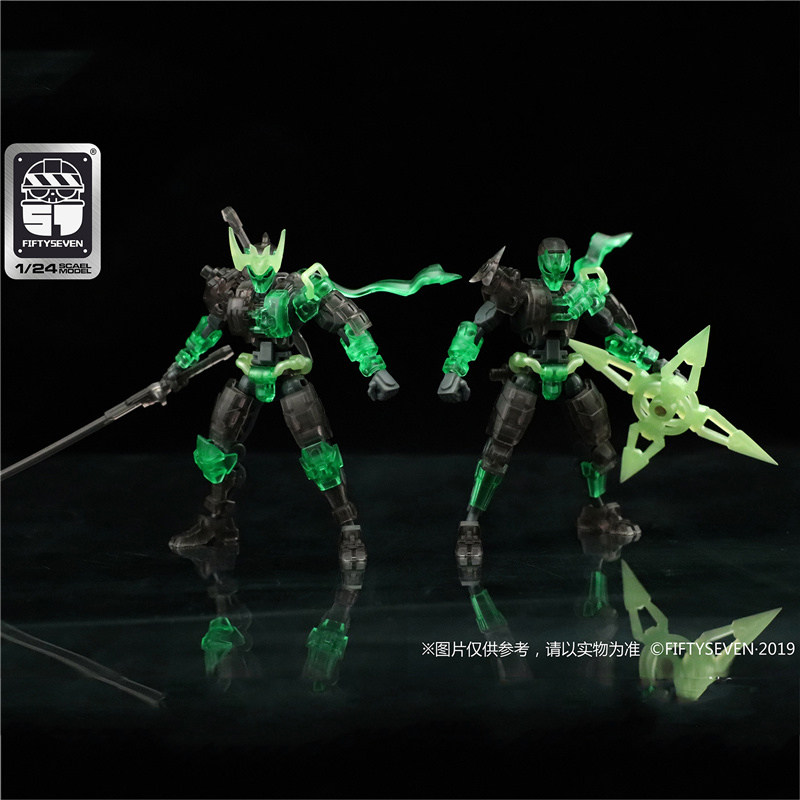 57傀甲小队鬼火忍者首发异色款- 焱拼装机甲模型