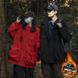 BENT IDEA 冬季新款休闲宽松潮流冲锋衣可脱卸内胆90白鸭绒羽绒服