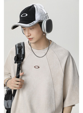 BENT IDEA 2025年夏季新款立体分割拼接设计短袖T恤男半袖体恤衫