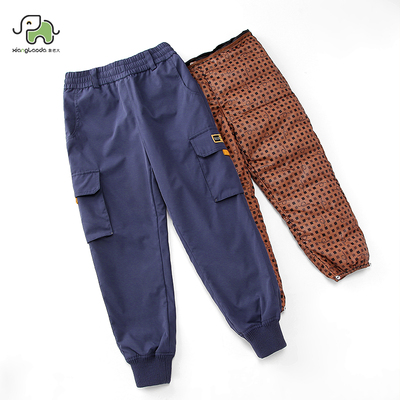 象老大儿童羽绒裤男童内胆可拆卸外穿新款中大童工装加厚保暖棉裤