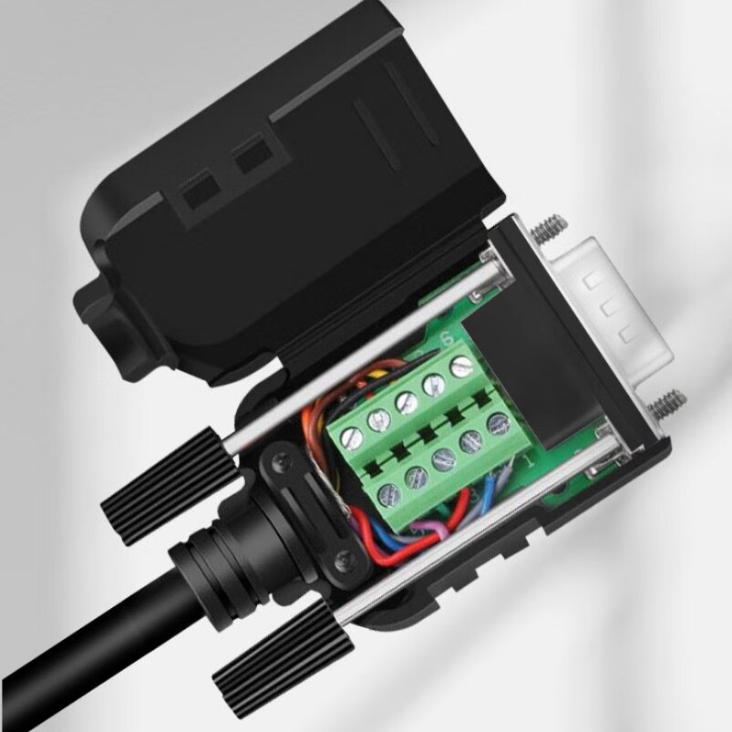 串口免焊接头RS232/485COM头 DB9串口公母插头9针9孔接线端子9P