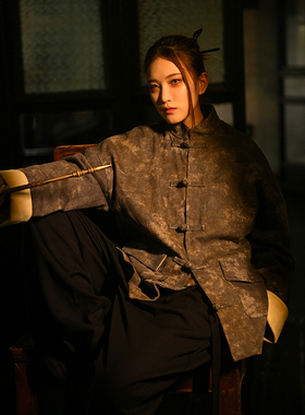 三省六部·刑部【扶摇东方】原创新中式做旧脏洗牛仔男士唐装外套