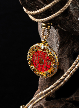 新中式珐琅彩莫桑钻道家项链