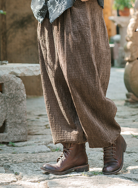 三省六部·吏部【万物生】新中式极简肌理感男士可收口灯笼裤长裤