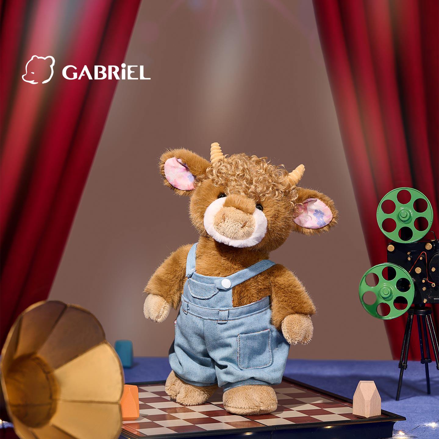 伽百利Gabriel牛仔系列玩偶农场卷毛小牛送男生毛绒玩具生肖生日