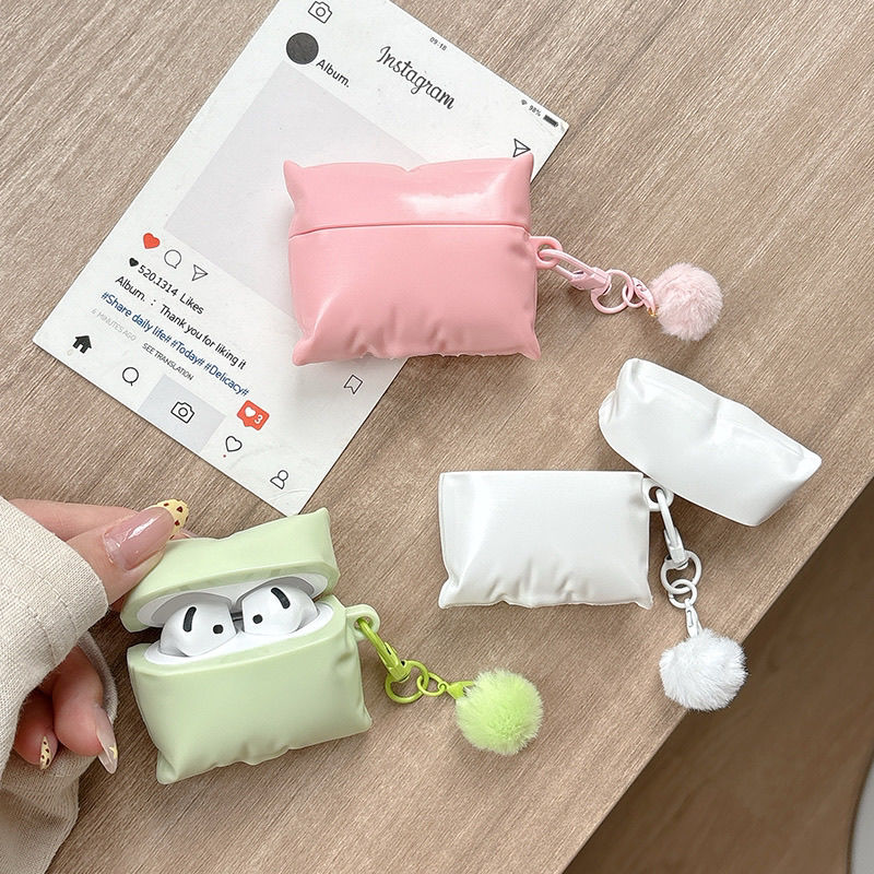 跨境华强北七代/Air7/Air4/Air6/Air8代枕头适用AirPodspro3/Pro2耳机保护套AirPods新4代3耳机壳49*46