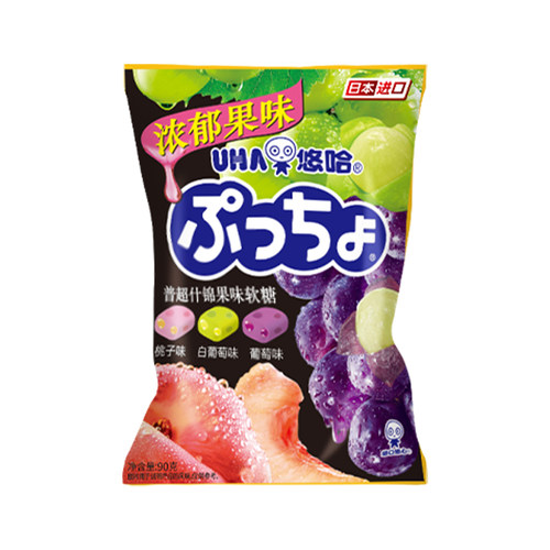 悠哈日本进口普超什锦夹心软糖