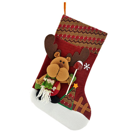 敏可43CM 大号圣诞礼品袜雪人老人鹿 圣诞装饰品袜子圣诞礼物包邮