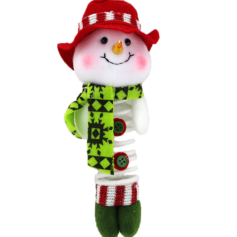 敏可 圣诞弹簧公仔 布娃娃圣诞节礼物 酒店 商场摆设装饰品 挂件