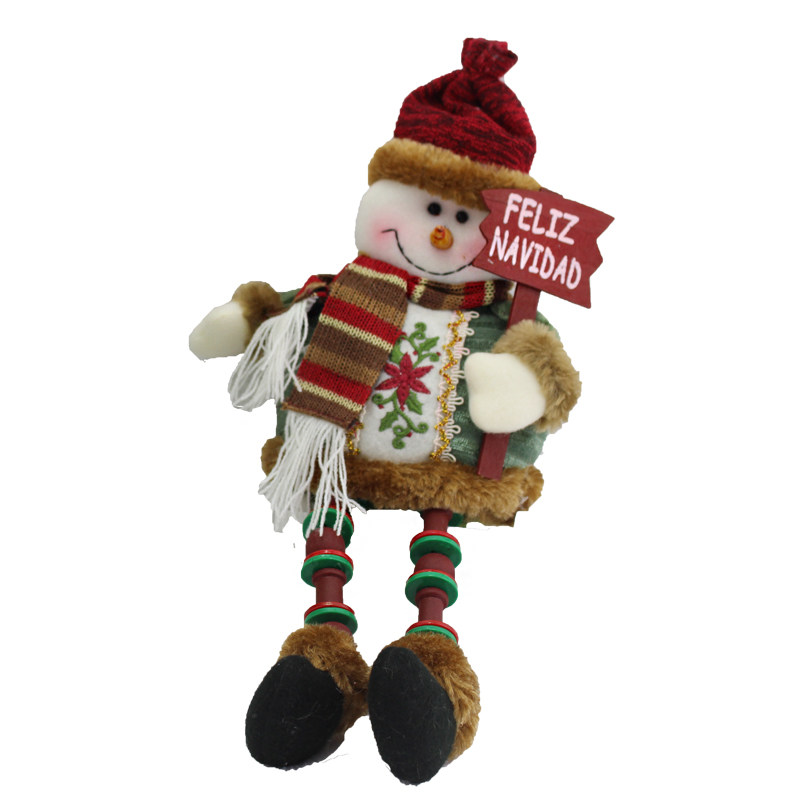 敏可 圣诞节老人挂件用品 雪人 麋鹿布偶 公仔装饰品 酒店摆设品