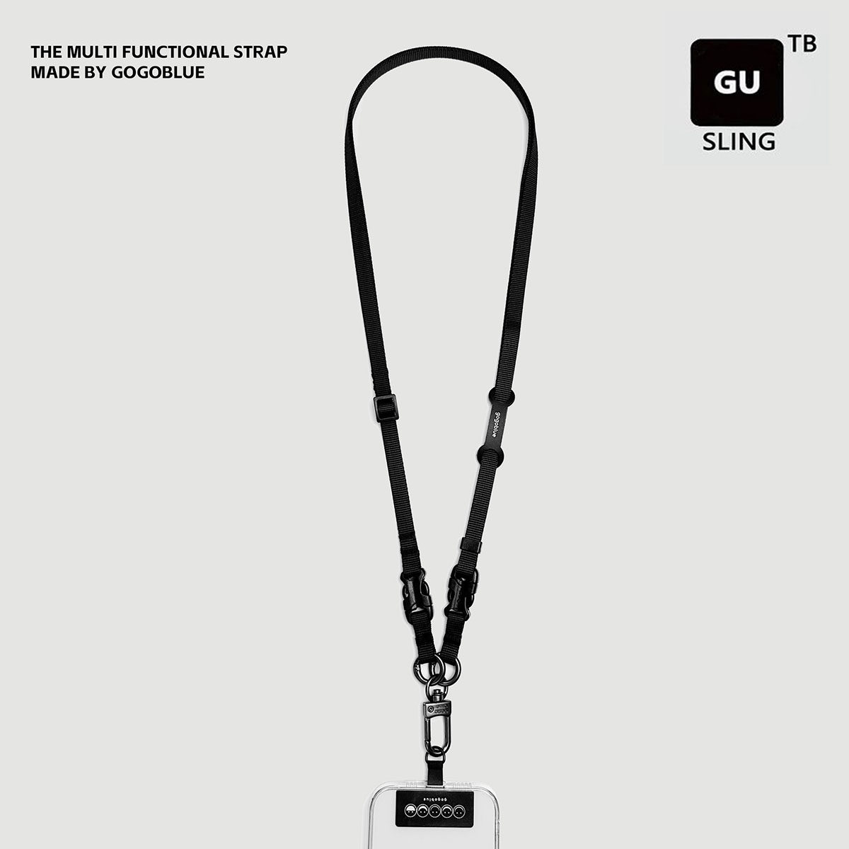 户外手机挂绳斜挂挂脖高端可调节防盗多功能相机电话扁背带含夹片