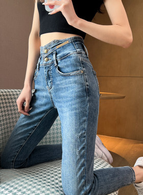 小脚裤长裤常规棉弹春秋
