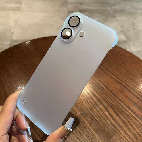 适用苹果16promax超薄无边框16磨砂带镜头膜iphone14plus裸机手感15Pro半包壳13Pro防摔12散热11promax不发黄