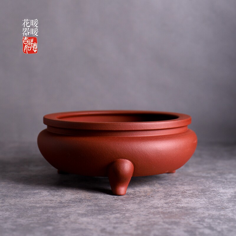 香炉╂ 特价紫砂小花盆 古红泥/古铜泥/紫泥/清水泥 特价包邮