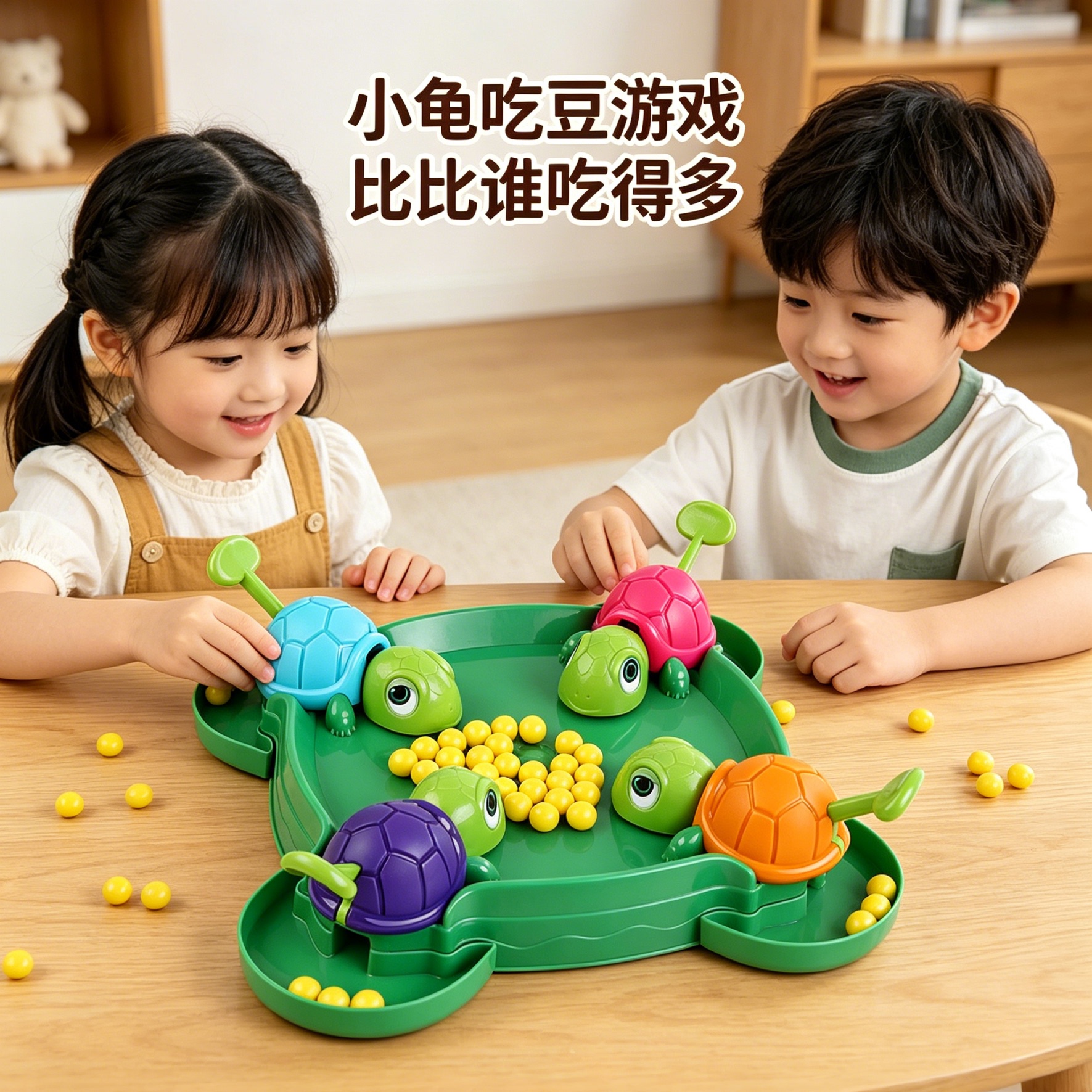 儿童专注力乌龟吃豆豆桌游图片