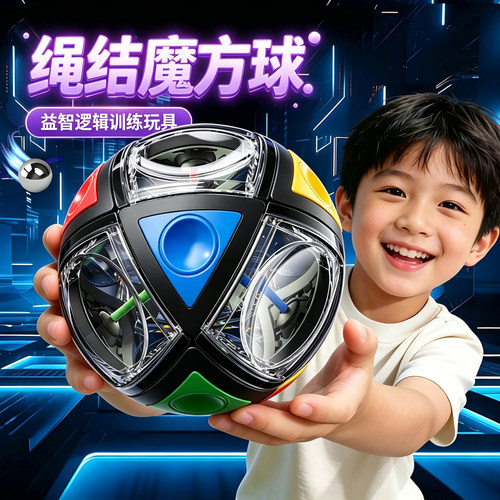 儿童益智绳结魔方球逻辑思维训练