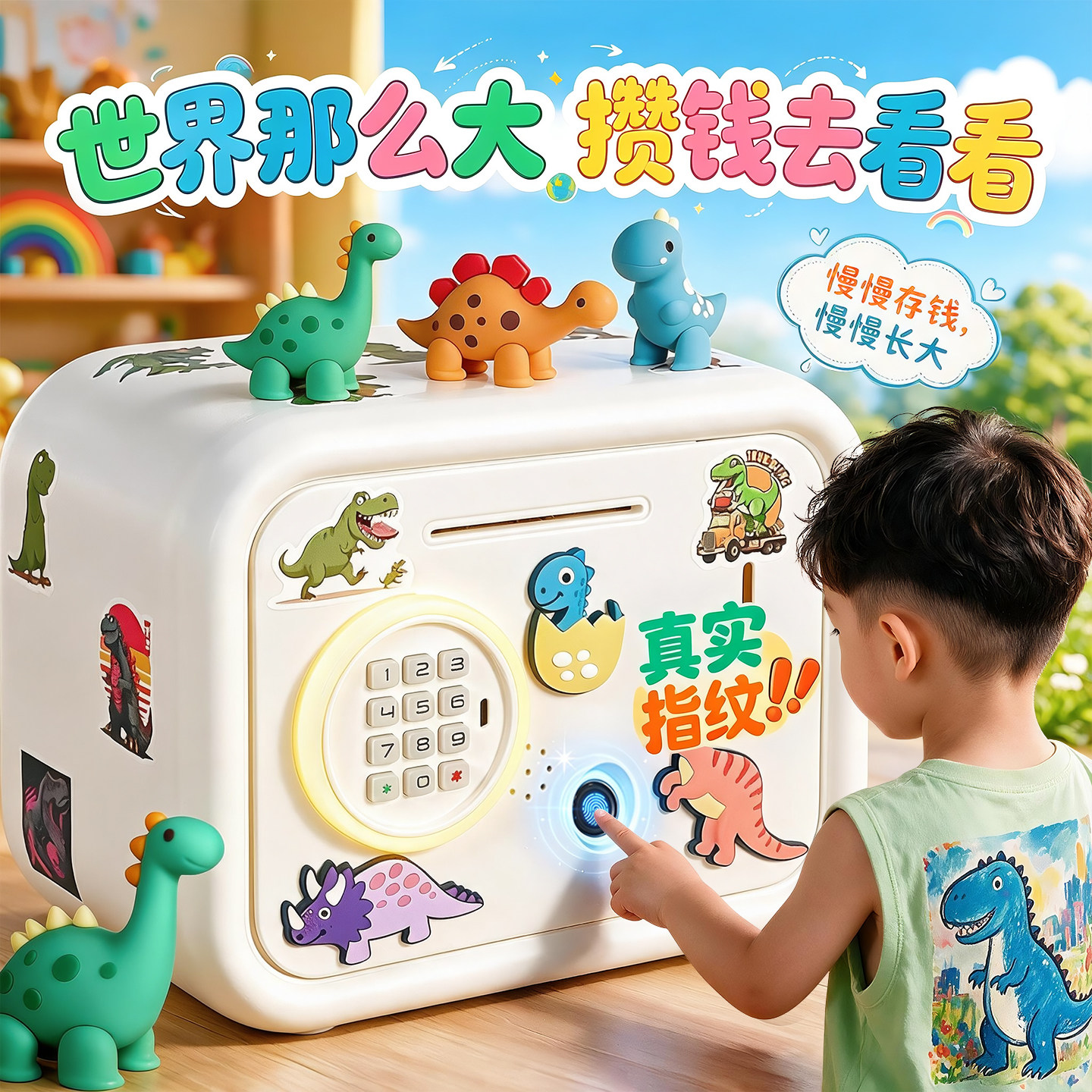 儿童恐龙DIY存钱罐公仔盲盒玩具