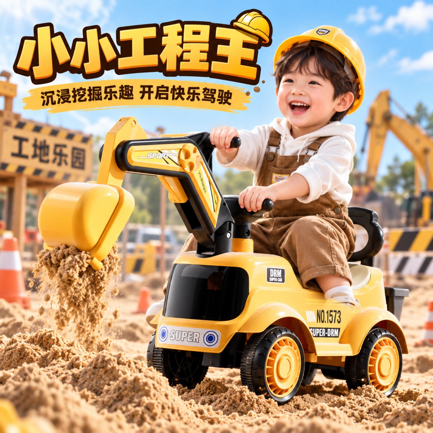 六一礼物挖掘机玩具车儿童男女孩图片