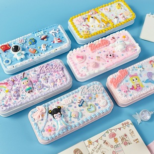 儿童diy手工画画沙画烤画彩沙刮刮画玩具女孩奶油胶画涂色颜料板
