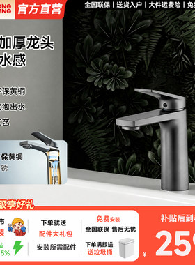 东鹏（DONGPENG）新款水龙头单把双控冷热单孔台盆面盆洗脸盆龙头