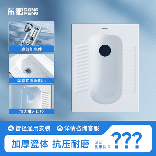 东鹏(DONGPENG)蹲便器蹲坑式家用防臭卫生间大便器便池水箱整套装