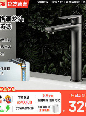东鹏（DONGPENG）新款水龙头单把双控冷热单孔台盆面盆洗脸盆龙头