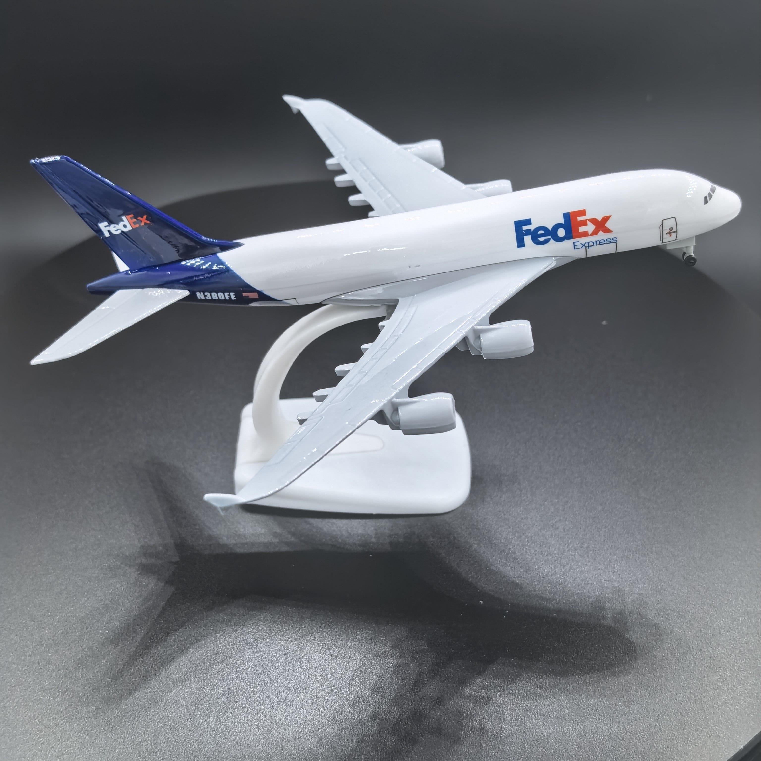 包邮 飞机模型 仿真货机 合金静态摆件 16CM联邦货机 空客A380