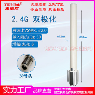 2500M室外AP网桥基站wifi天线H 2.4G双极化全向天线 N母头2400 V防水天线Omni MIMO高增益8dBi天线 Antenna