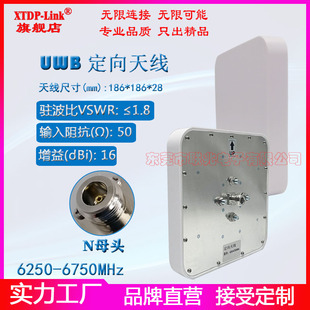 6-7G6.5G6250-6750M定向天线 行业推荐UWB基站定位天线 信道5天线 UWB人员定位室外高增益16dbi防水平板天线