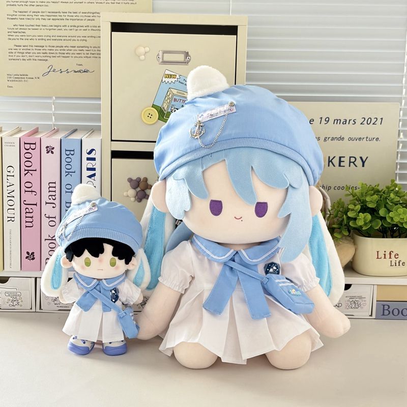 兔子水手服娃衣20cm40cm娃衣坐姿一番赏棉花娃娃正常休毛绒公仔服