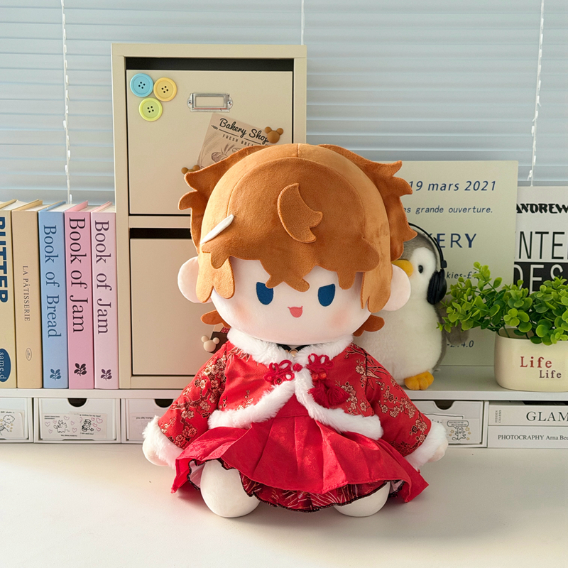 福竹春来娃衣套装四十厘米棉花娃娃坐姿40cm娃衣一番赏玩偶换装服