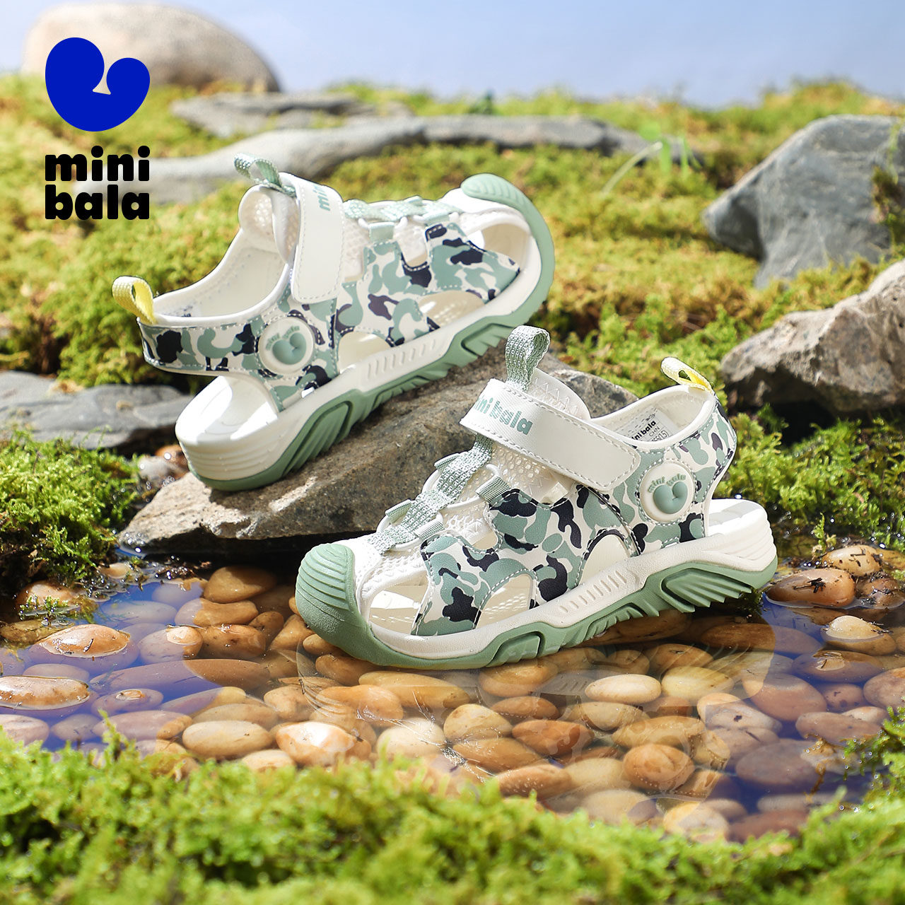 迷你巴拉巴拉童鞋夏季新款儿童凉鞋男女童包头透气沙滩鞋子中小童