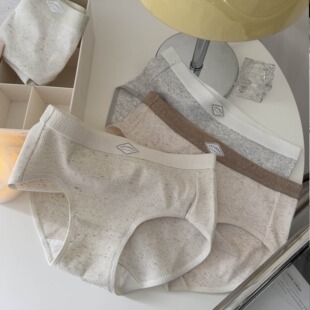 2025新款女士内裤平角四角短裤头透气舒适简约中腰大码女款