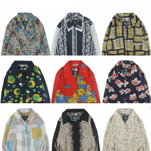 古着vintage复古日系衬衣夏威夷港风宽松巴洛克长袖 105 女碎花衬衫