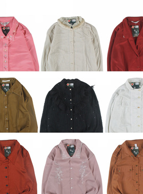 古着vintage复古日系百搭白色港风宽松巴洛克长袖经典纯色衬衫3